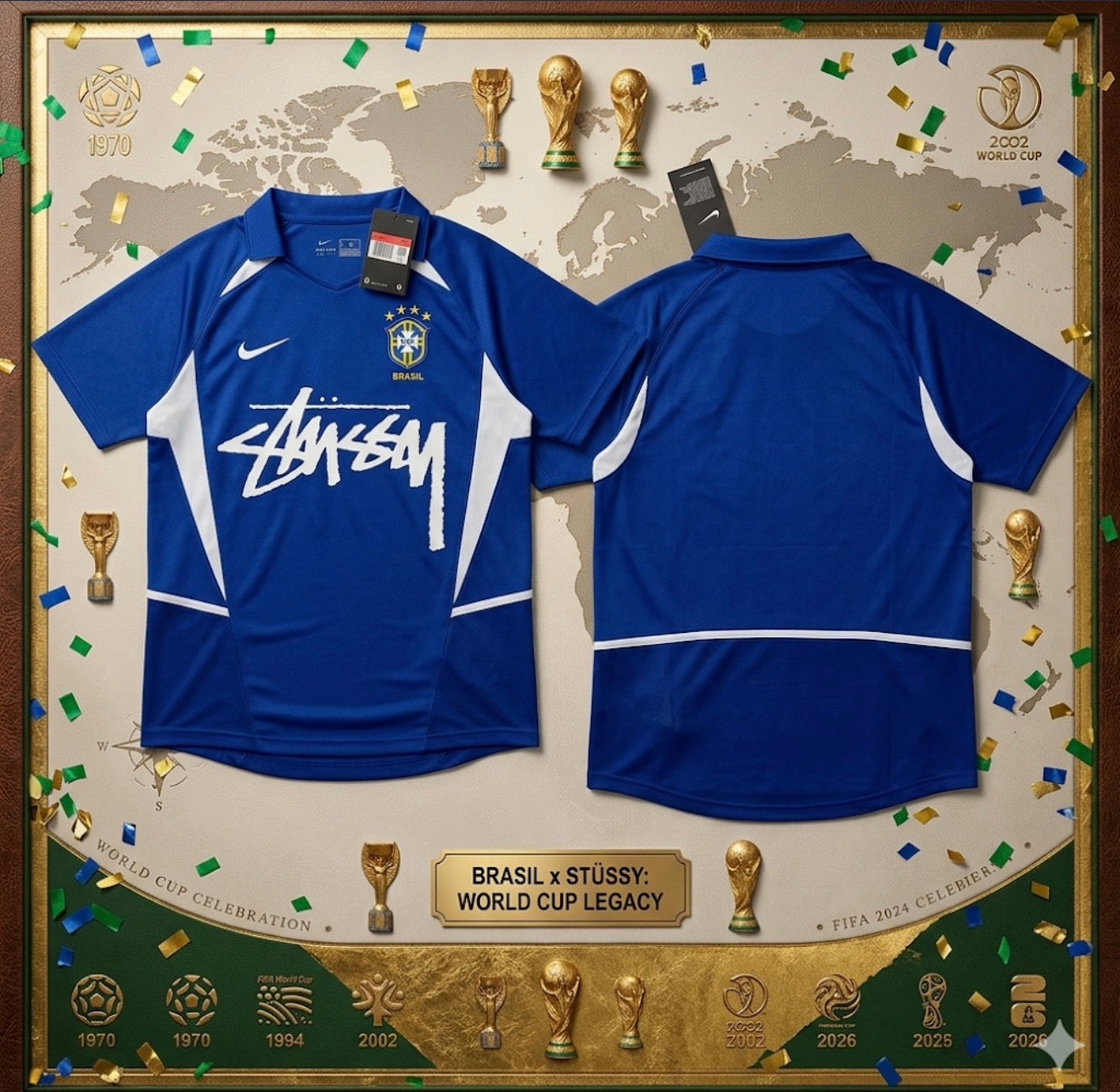 Brazil 2002 x Stussy SIZE L